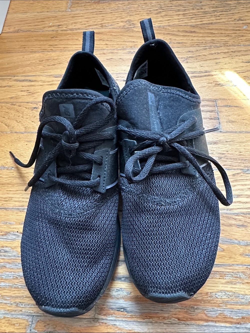 New Balance Women's Black Knit Lace-Up Sneakers
